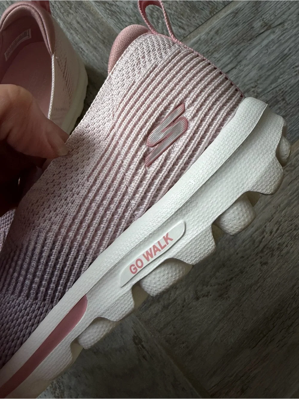 Skechers GOwalk Knit Slip-On Walking Shoes - Pink 7